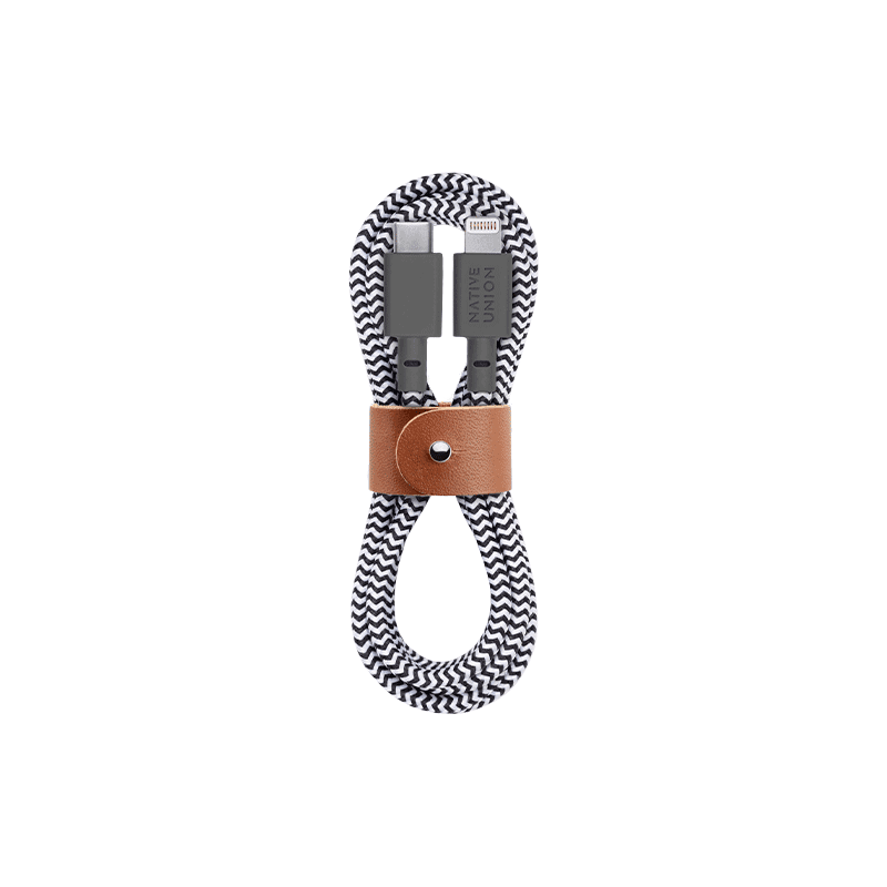 BELT CABLE ZEBRA (USB-C TO LIGHTNING)
