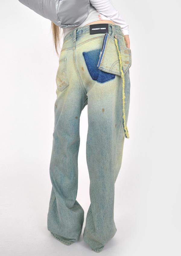 linked pocket denim