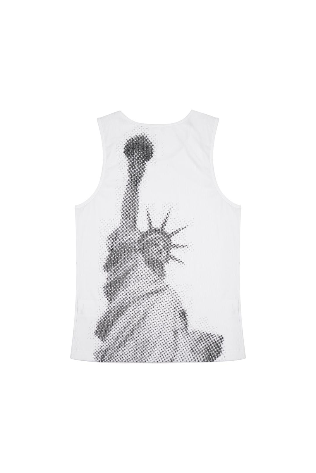 Statue of liberty sleeve less (WHITE)