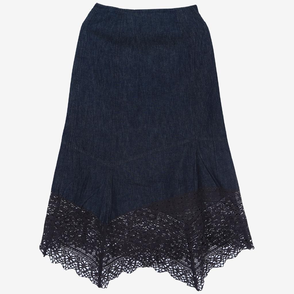 LEST ROSE 면 100% 데님 스커트 WOMEN(28인치)