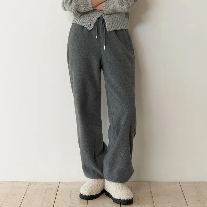 Oui fleece sweat pants (charcoal)