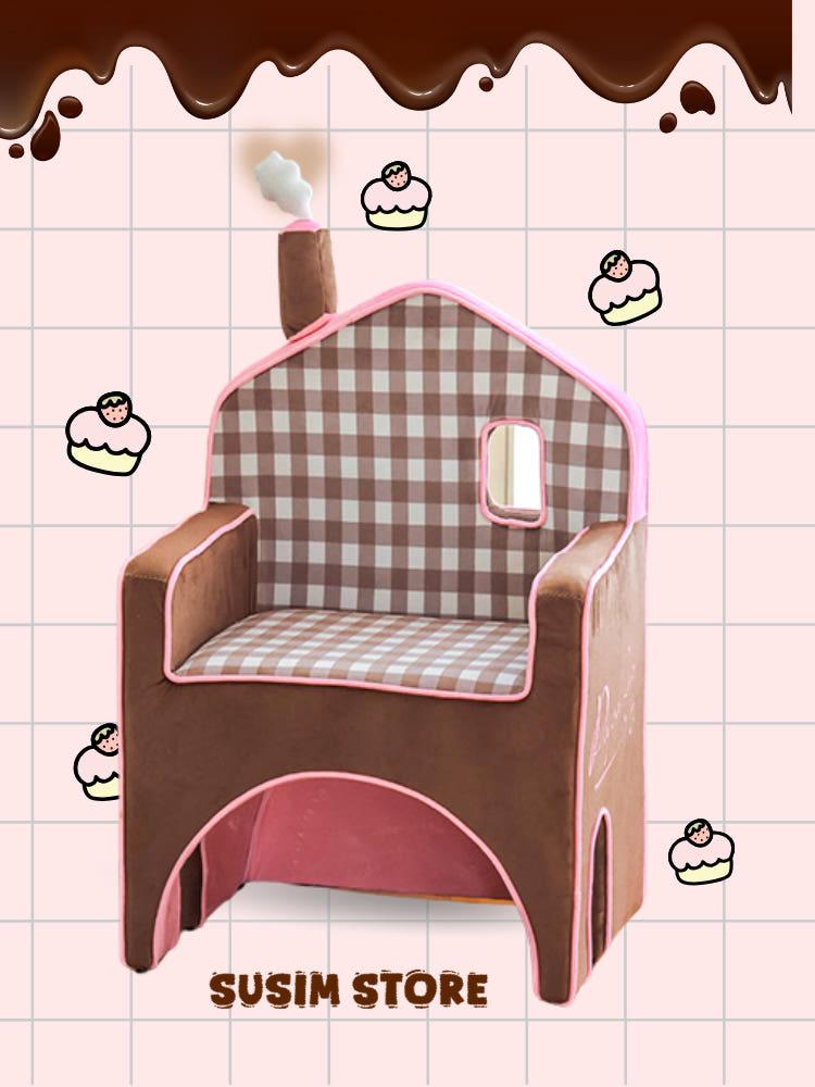 수심 Choco Village Chair (3 color) 의자 화장대 책상 유니크 체어