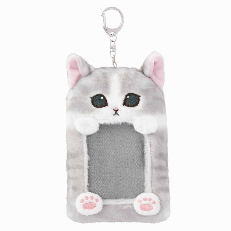mofusand Nyanko Fluffy "Check"케이스 (회색 흰색)