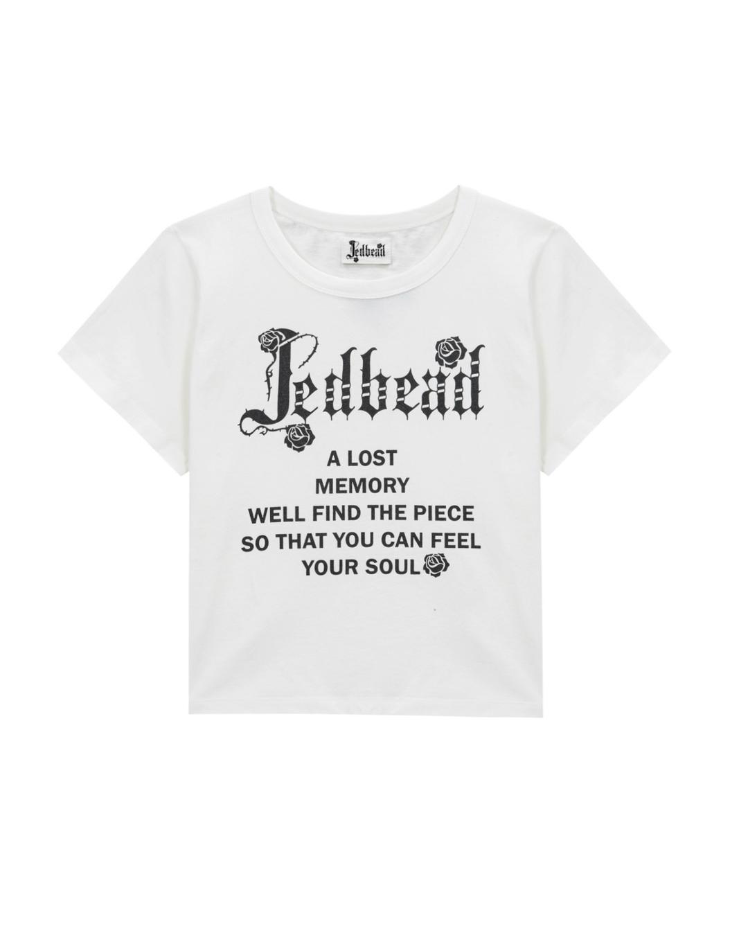 ROSE LOGO CROPPED TEE IVORY 4월 예약배송