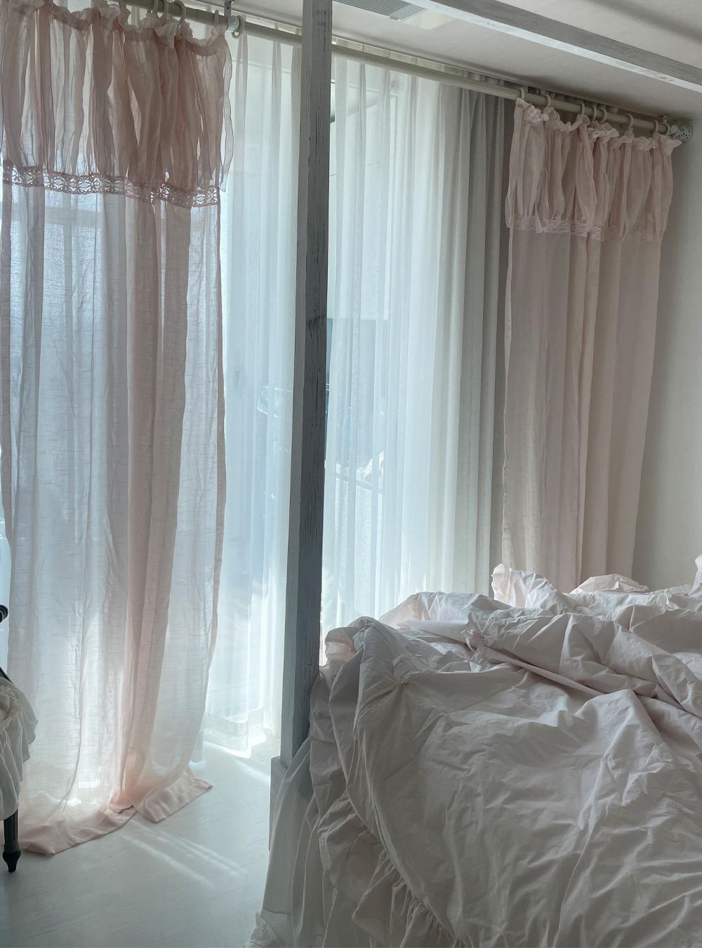 쉐비 핑크 커튼