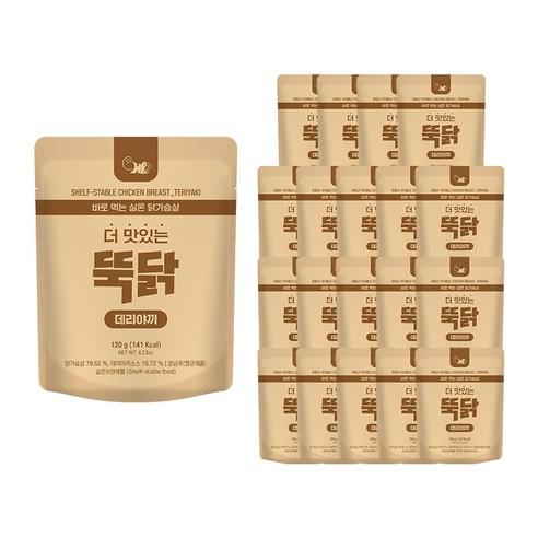 헬스앤뷰티 뚝닭 실온닭가슴살 데리야끼, 120g, 20개