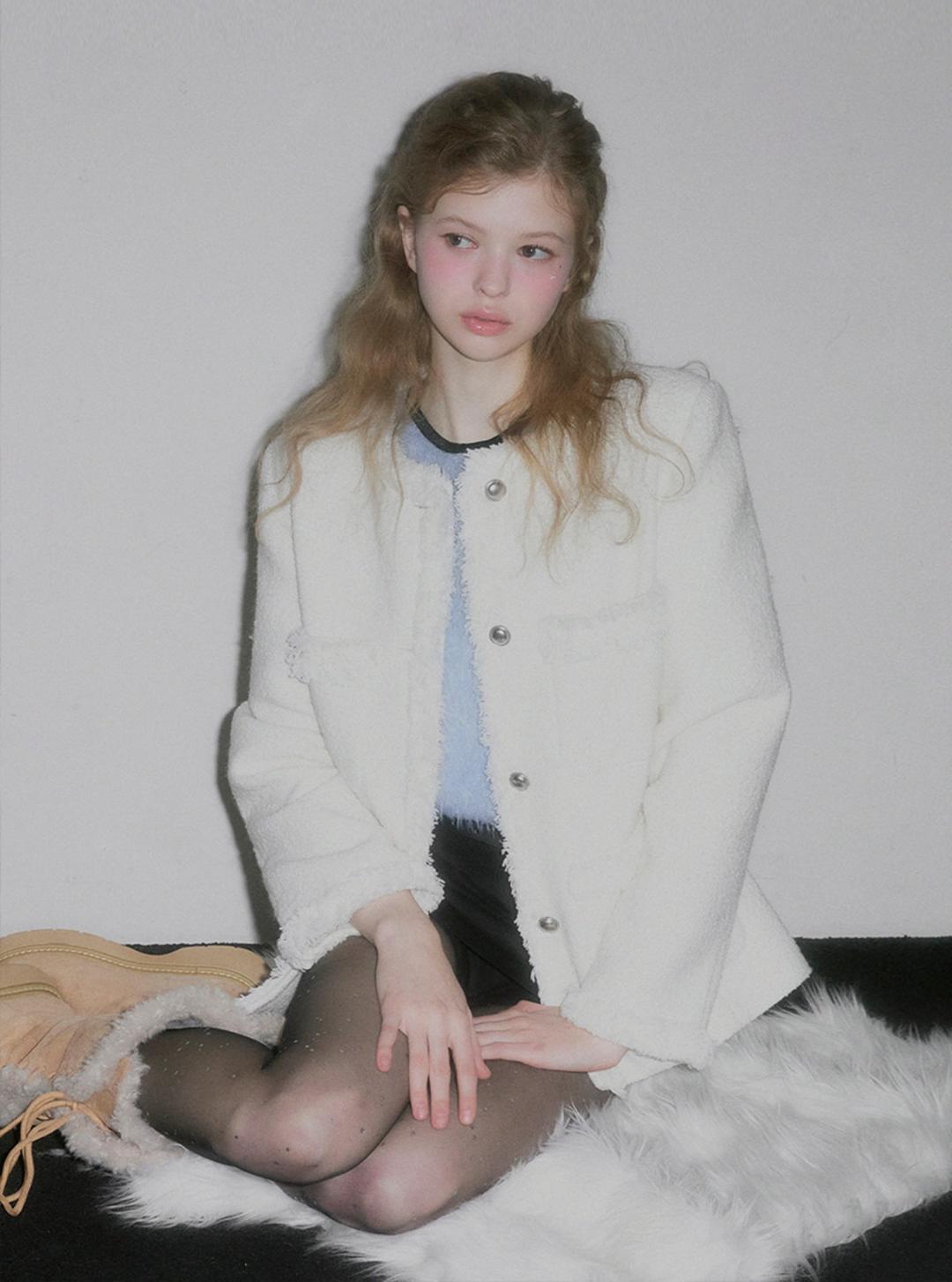 [지안,가은,총명' pick]로어 포켓 수술 트위드 자켓