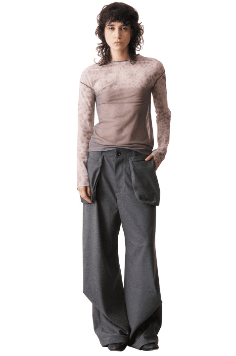 [S SIZE|11/21 예약발송] Straight Knee Dart Trousers,  Smudge