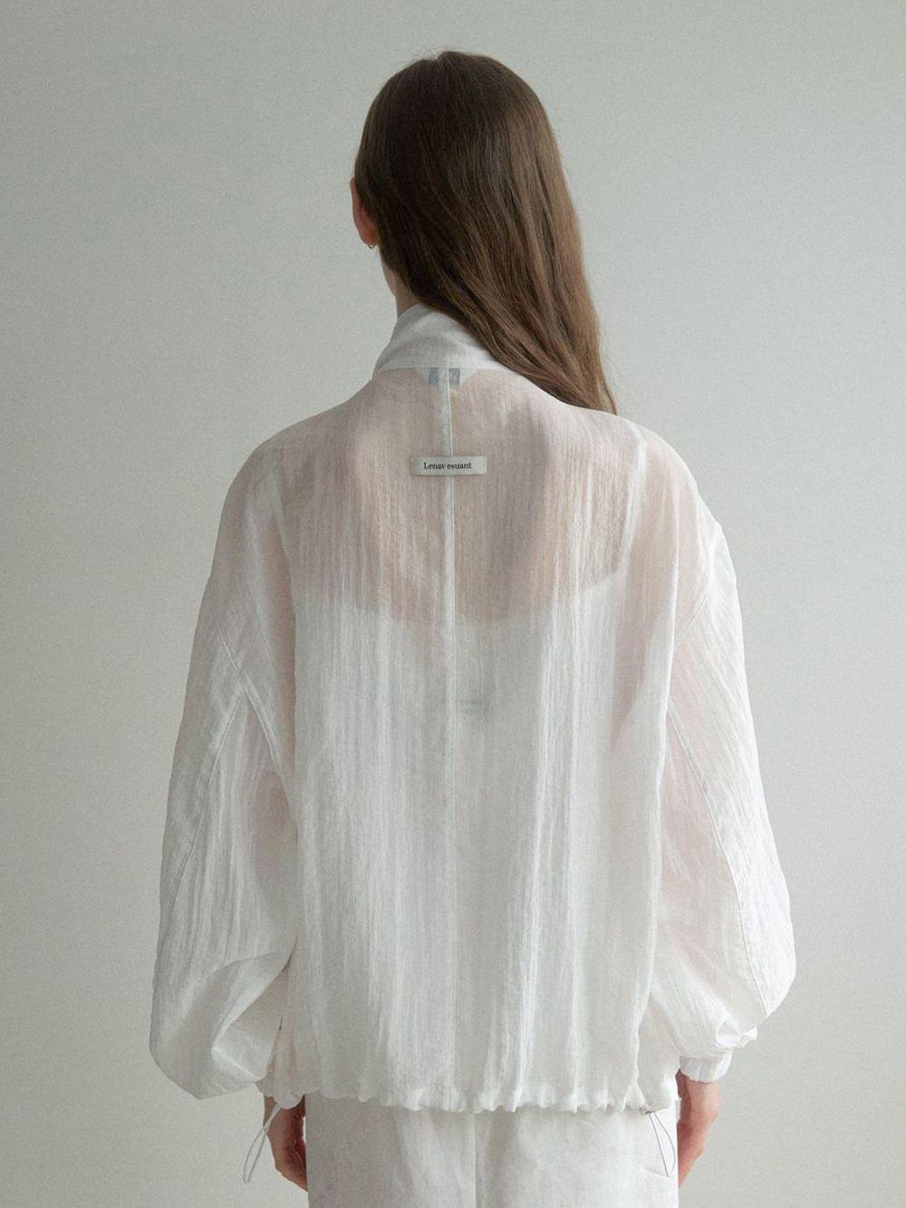 esy rainy neck wind jacket(white)