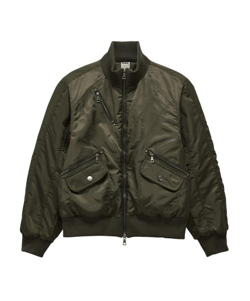 DD cropped studded MA-1 jacket (KHAKI)