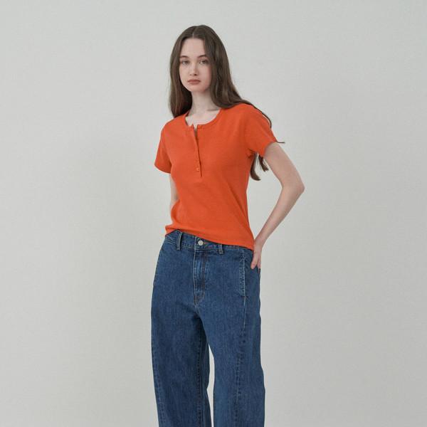 노멀 사이드 라인 데님 - Dark Blue