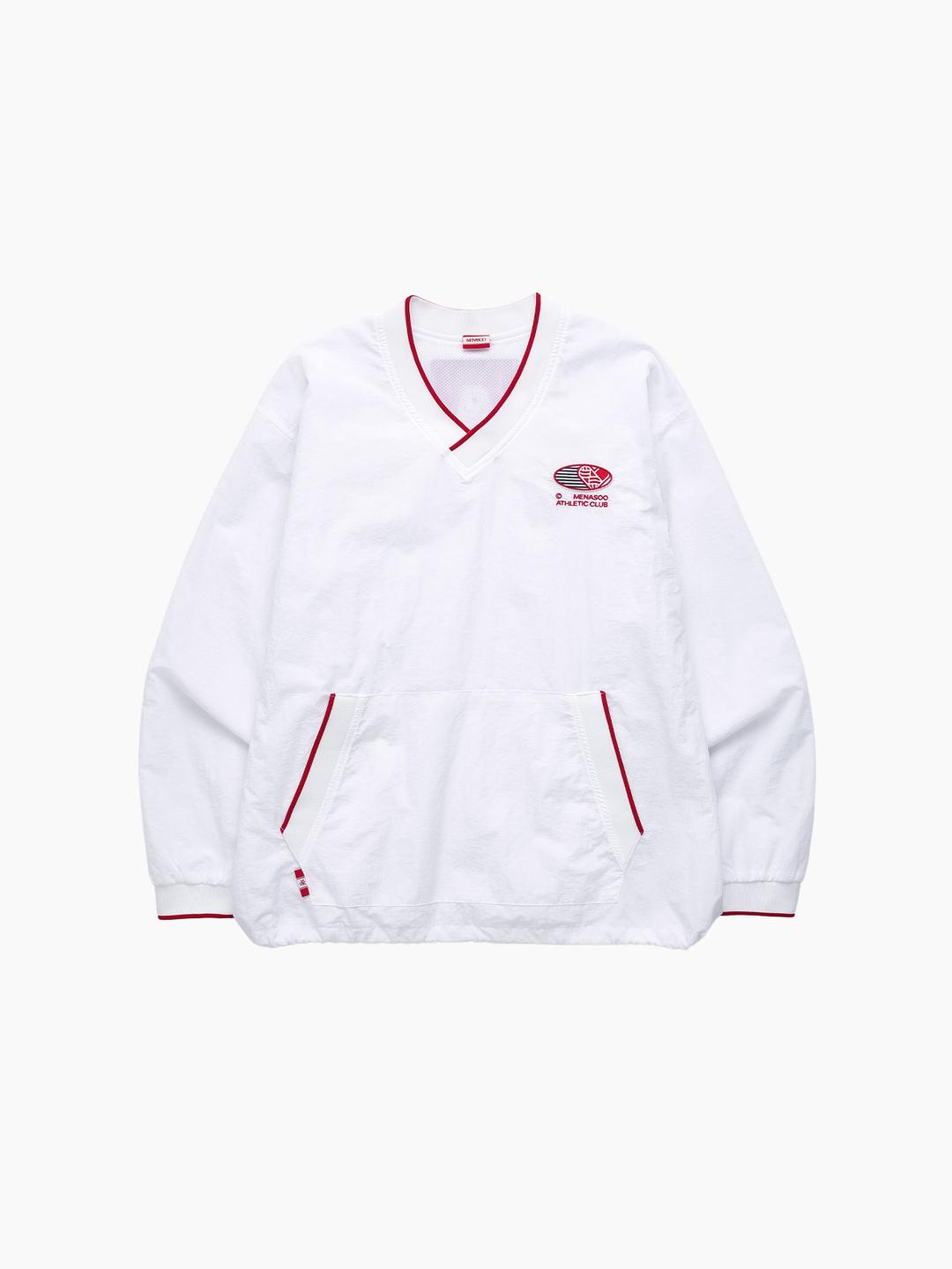 HEARTTRACK VNECK NYLON ANORAK JACKET_WHITE