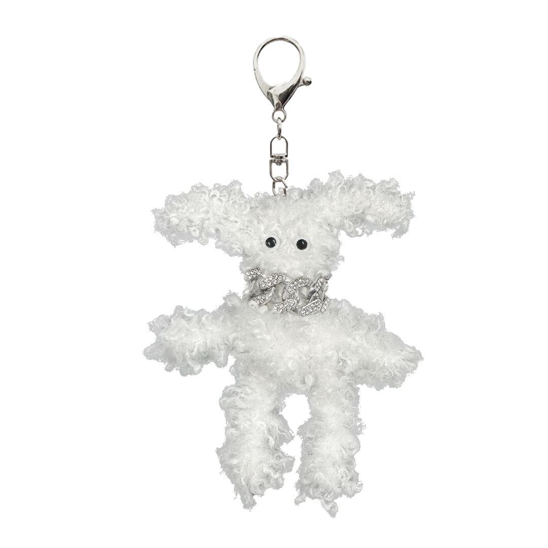 Crazy Dr. King Keyring - White