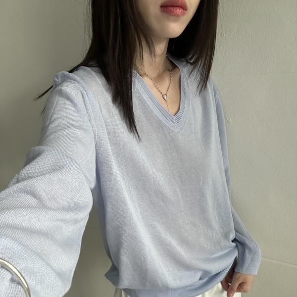 린넨 브이넥 NT