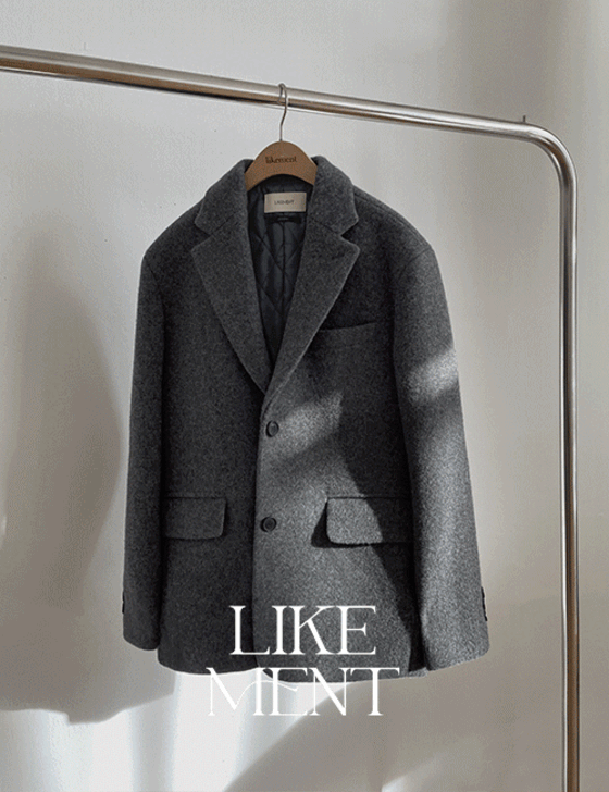 라이크유 [LIKEMENT] 제드 프리미엄 울 누빔 하프 코트 (CT) - 2color