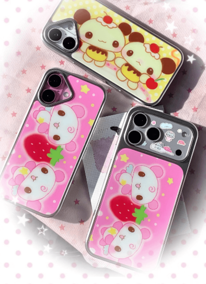 [갤럭시⭕/아이폰⭕/Z폴드플립⭕] 디저트 곰돌이 캐릭터 TPU범퍼 폰케이스