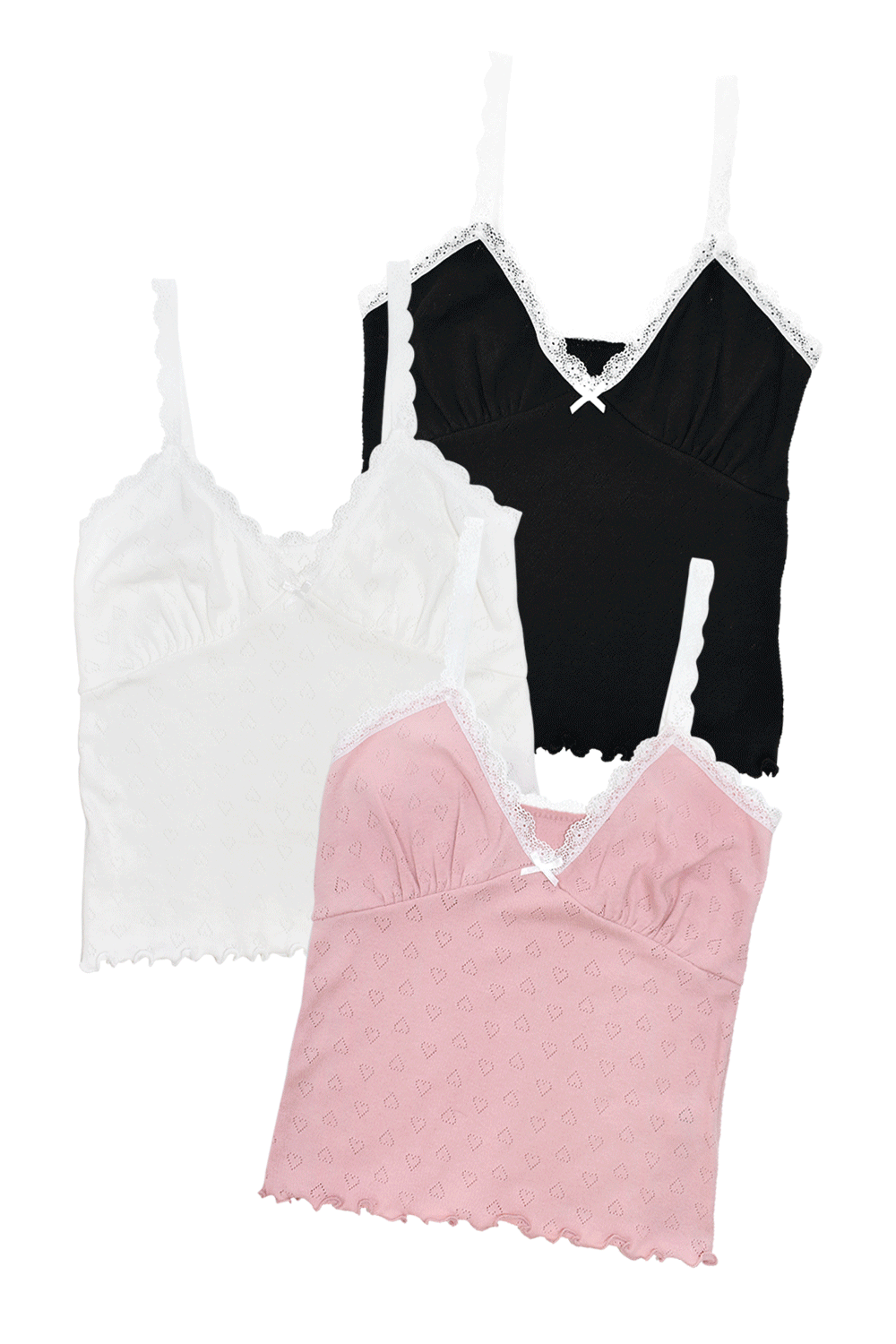 [ACUBI CLUB] heart punching sleeveless top (3colors)