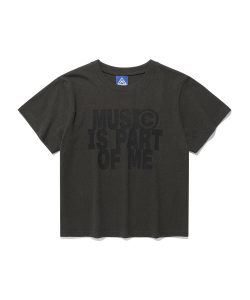 MUSIC CROP TEE_CHARCOAL(IK2FMFT521A)
