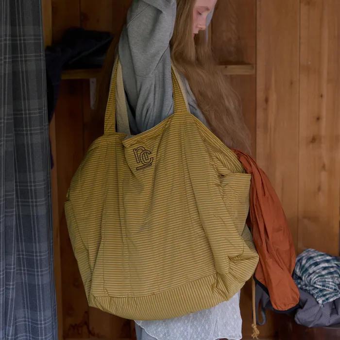 255. Two-way Quilting Big Bag _ Mustard
