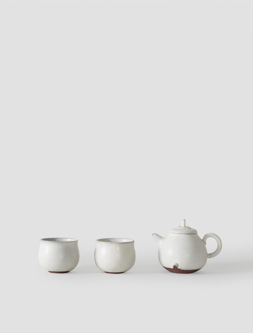 타카노 에리 동그리 다관 & 찻잔 세트 3P