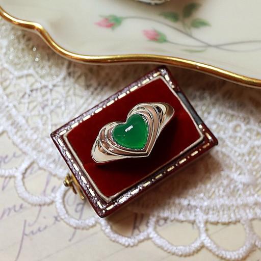 그린오닉스 하트 데일리 원석반지 실버925