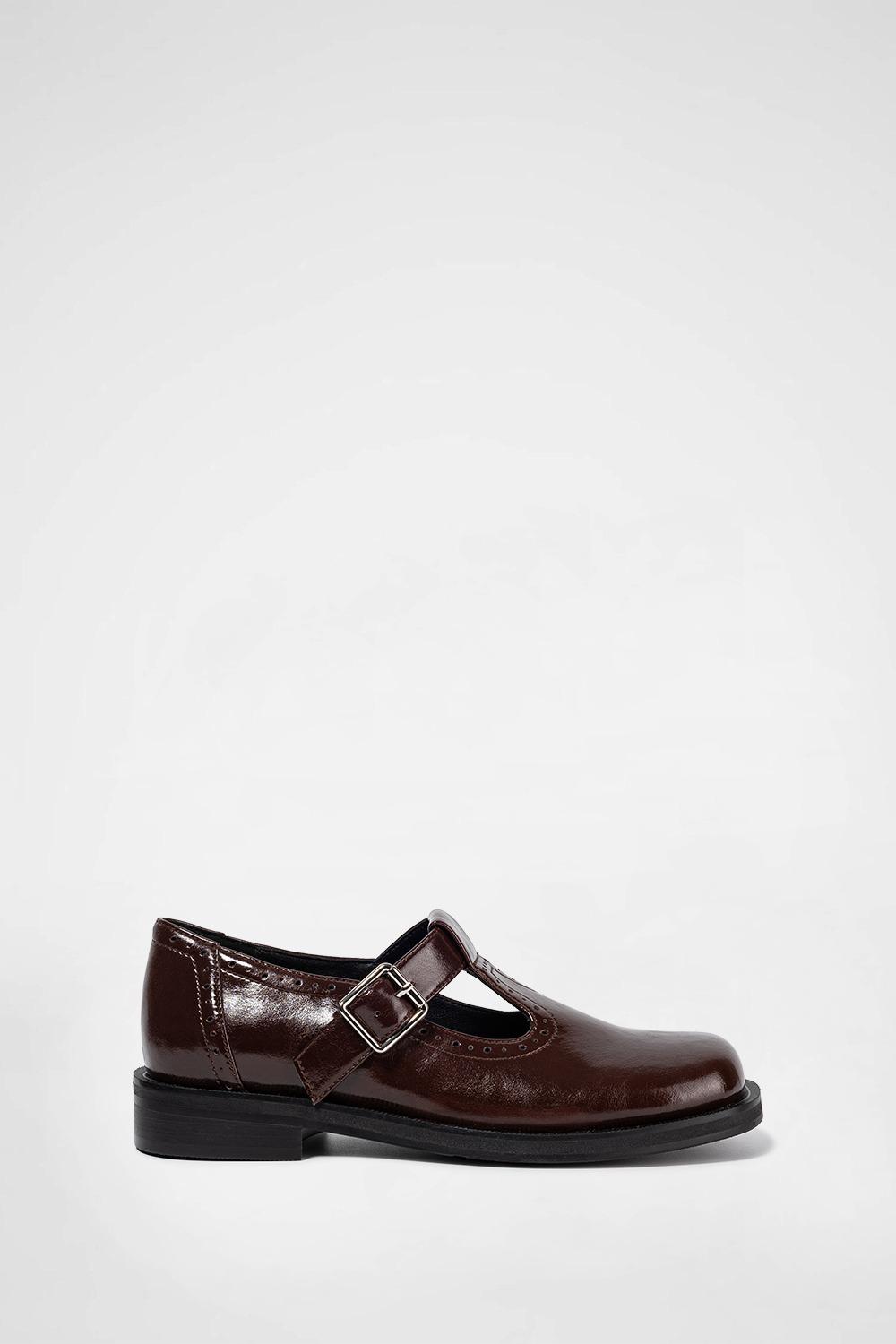 [즉시 배송] PUNCHING MARY JANE LOAFER / WINE