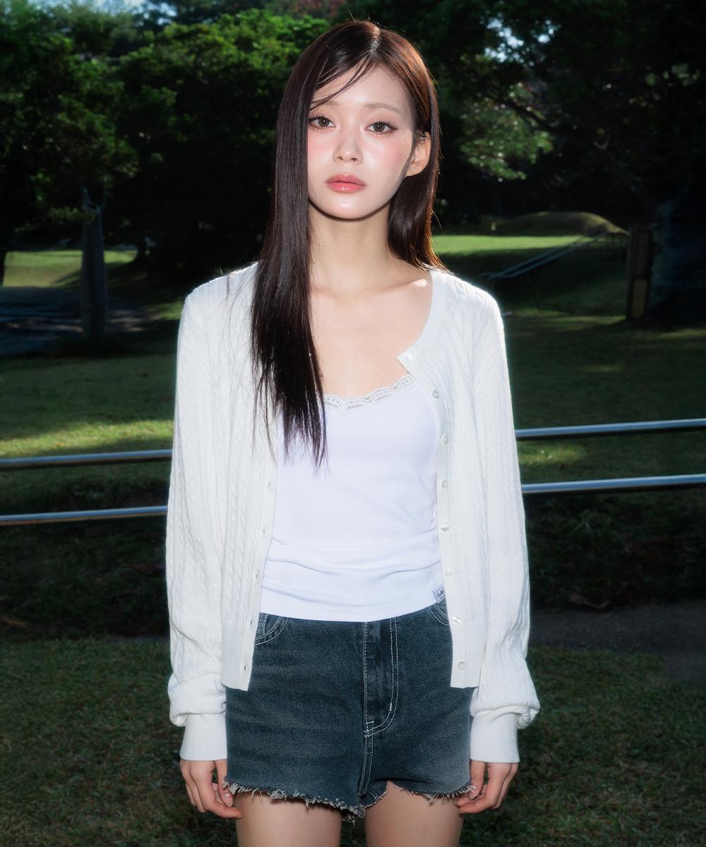 로제프란츠 케이블 니트 베이직 가디건 [4컬러]