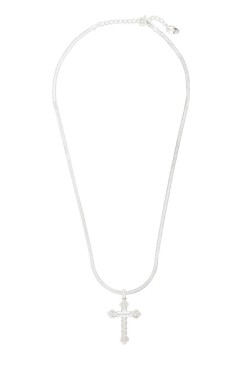 NO.541 [925 SILVER] KNOT CROSS NECKLACE