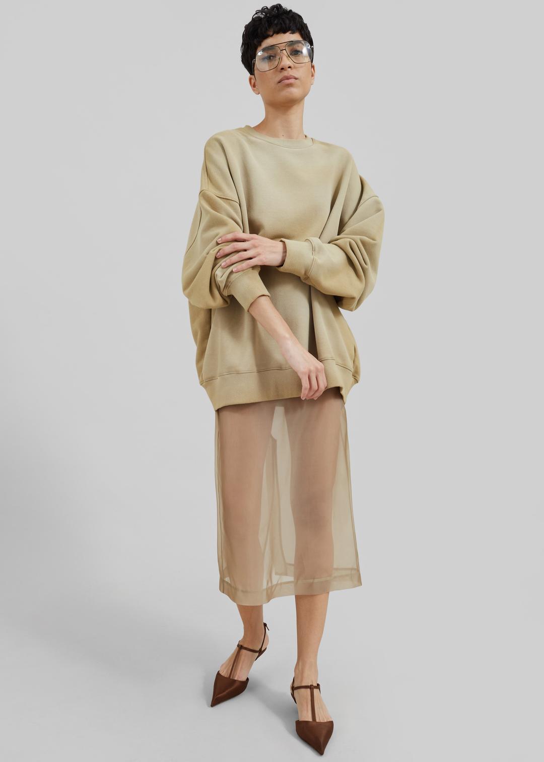 Peri Sheer Midi Skirt - Desert Sand - XS