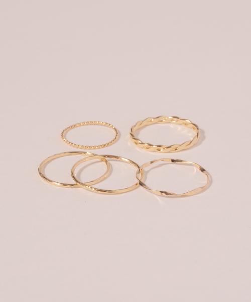 얇은 로프 반지 5개 세트 Thin Rope Ring 5 set