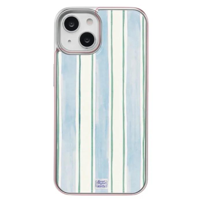 (silver epoxy) spring green blue stripe 에폭시 아이폰 갤럭시 케이스