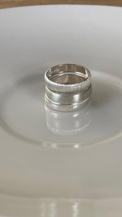 (당일출고)925실버 텍스쳐 3종세트 엥게이지 링 반지