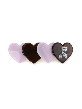 RR LOGO HEART HAIR PIN - MULTI