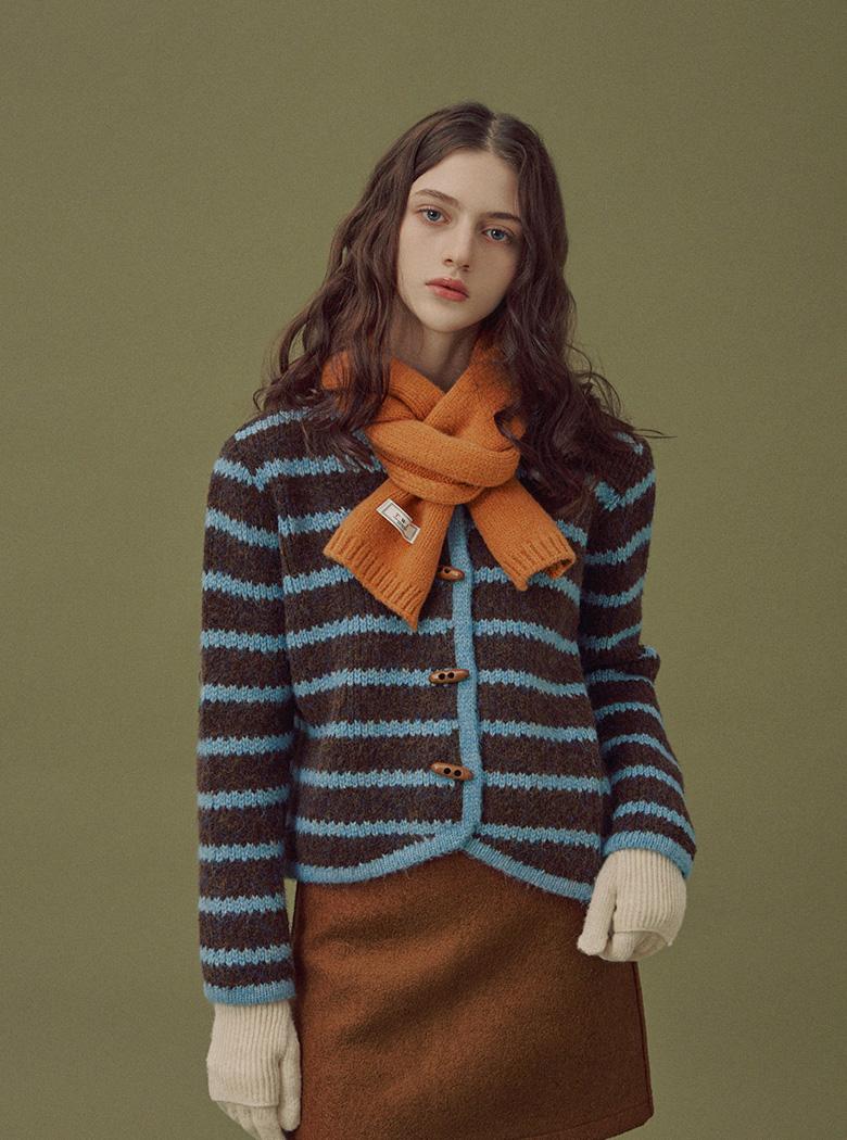 트위 플루피 컬러 니트 머플러