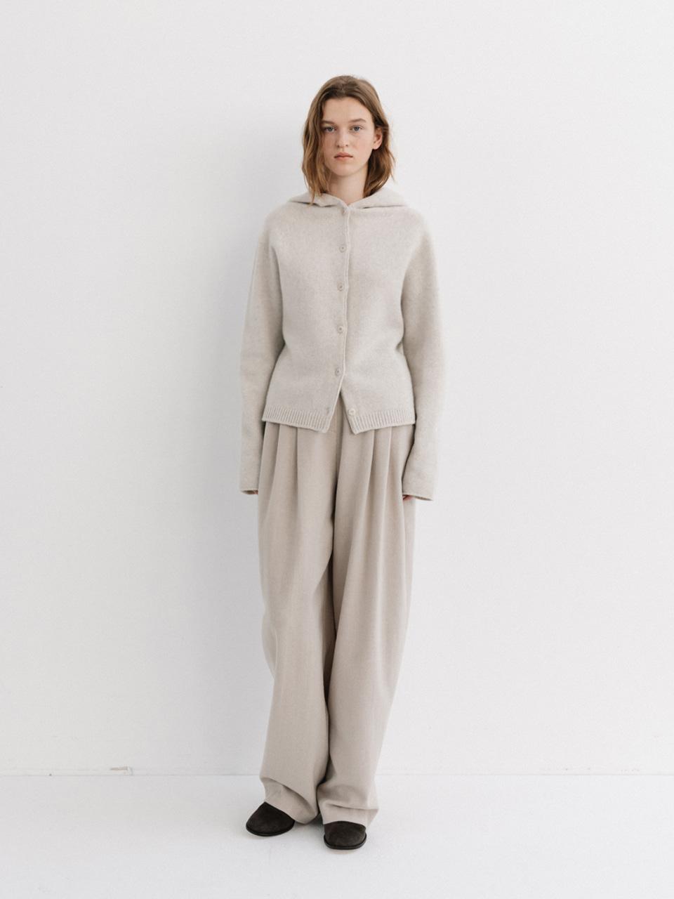 hoodie cardigan (oat)