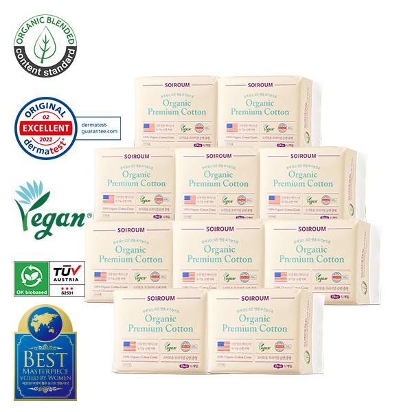 [24시간특가] 소이로움 프리미엄 순면 중대형 10팩 세트(중형 10팩/대형 10팩/중형 5팩+대형 5팩(택1))