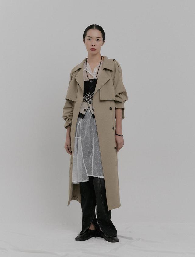 PILLING TRENCH COAT [BEIGE]