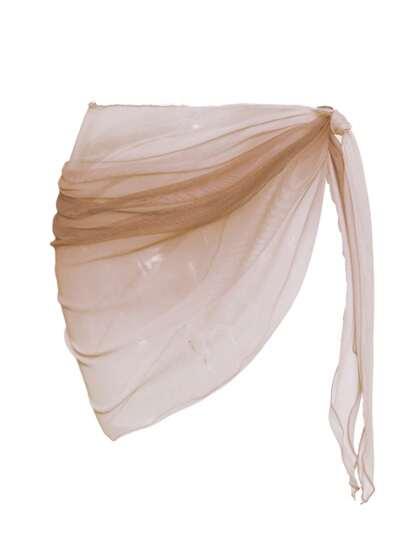 SHEIN Swim Summer Beach Ombre Knot Side Cover Up Skirt