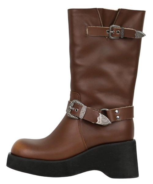 버클부츠 - 브라운 7cm