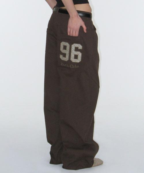 96 Applique Pants - Brown
