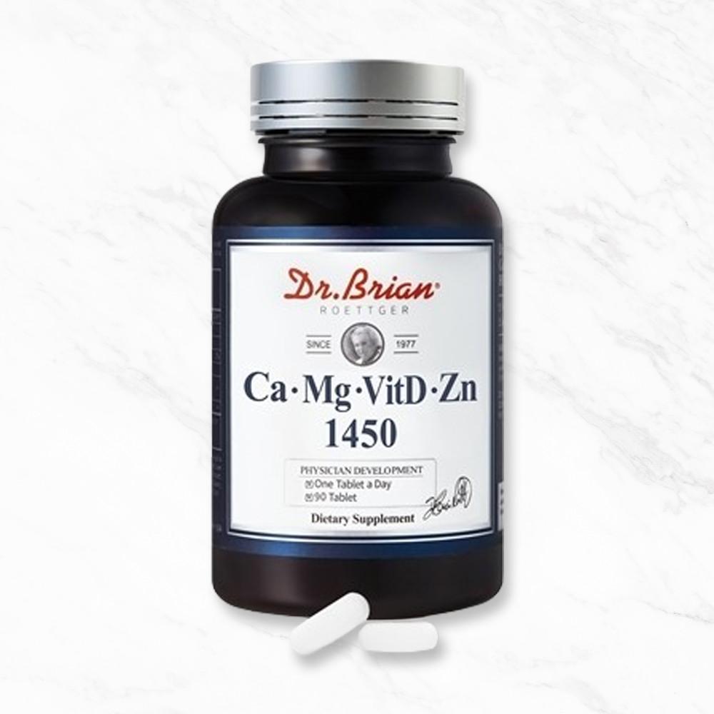 닥터브라이언 칼슘 마그네슘 비타민D 아연 1450 1박스 90정 / 칼마디 뼈건강