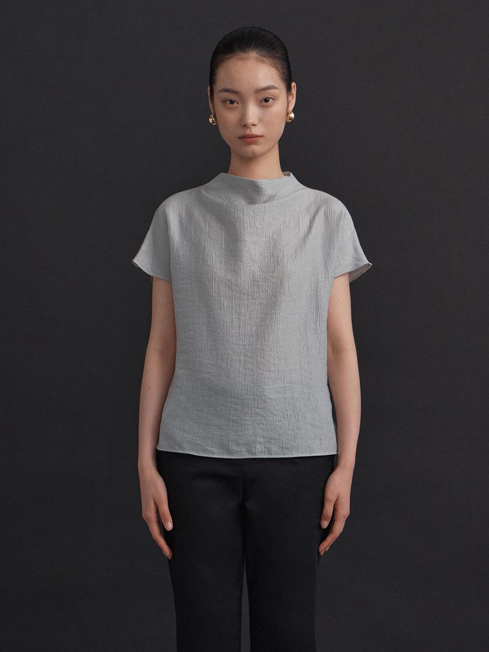 플레르 플리츠 블라우스_민트