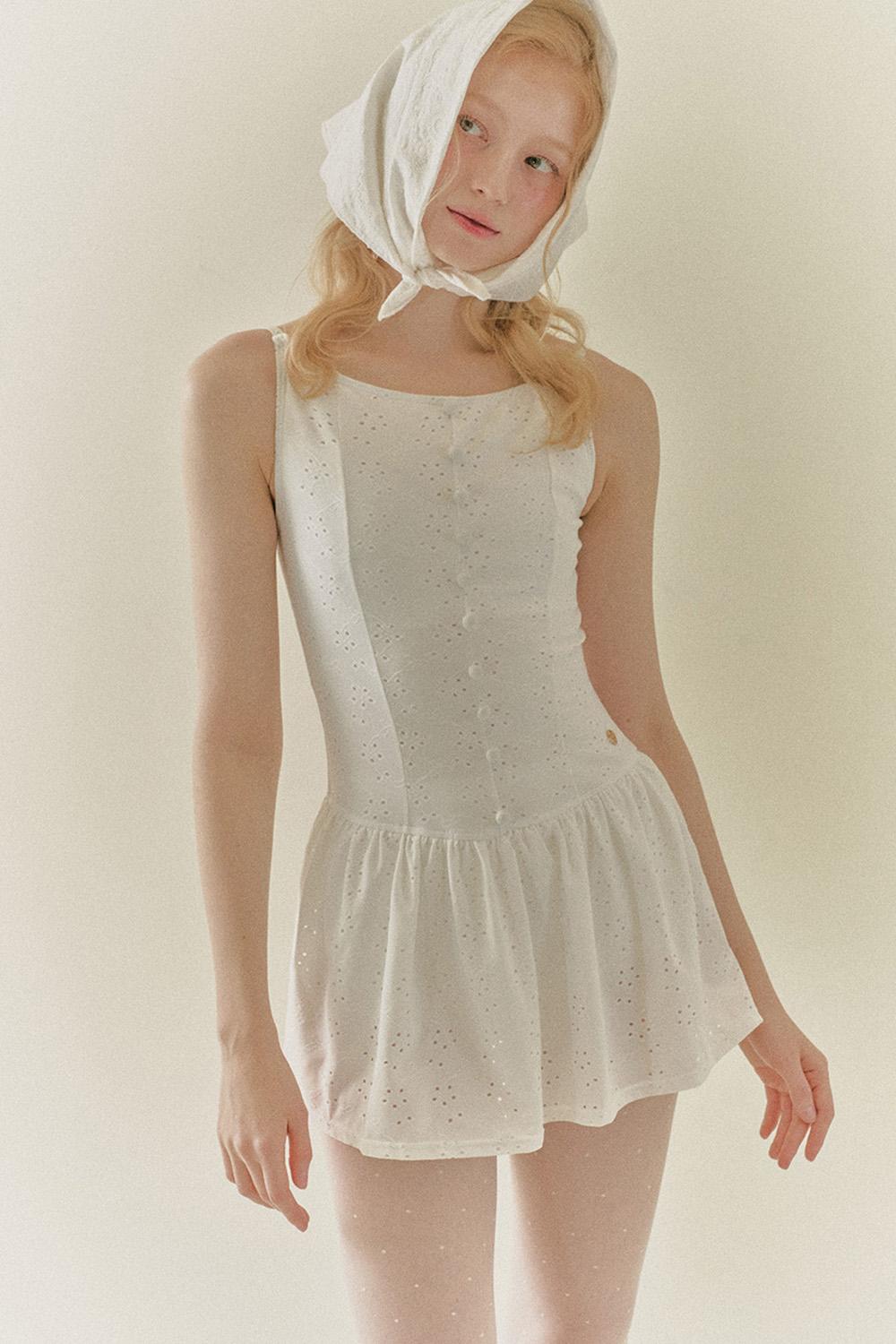 DAPHNE LACE SWIMSUIT_White