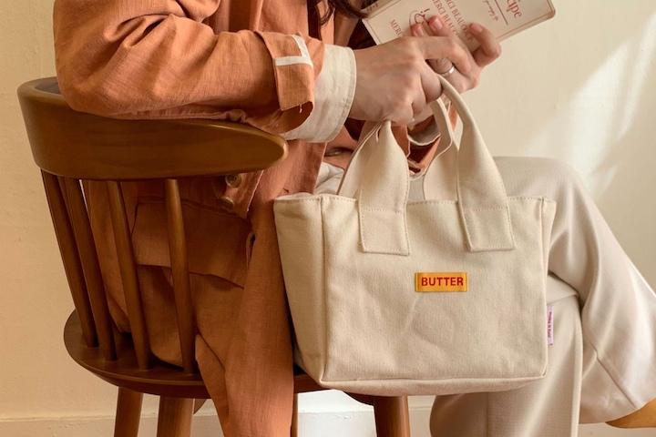 recipe bag -ivory  레시피백 아이보리 피크닉가방 도시락가방 에코백
