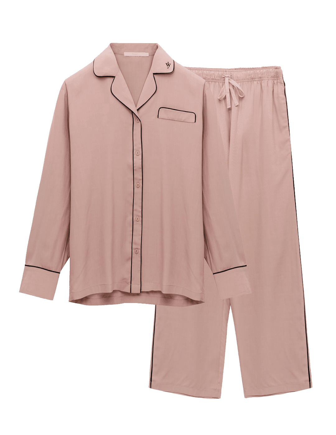 [손예진 착용]슬로이 실키 파자마 (남/여)_Dried Rose