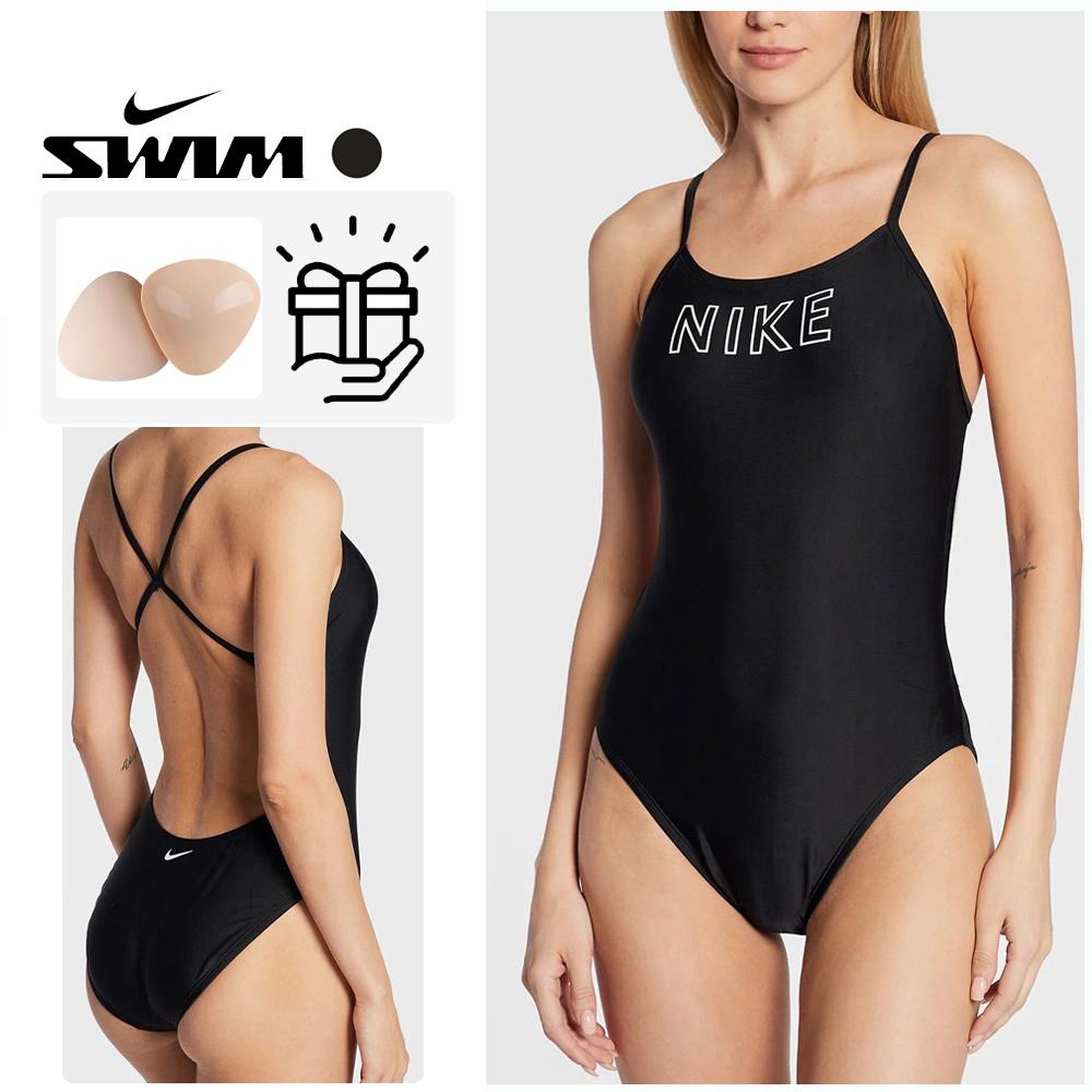나이키스윔 여자 실내 원피스 수영복 로고 컷아웃
