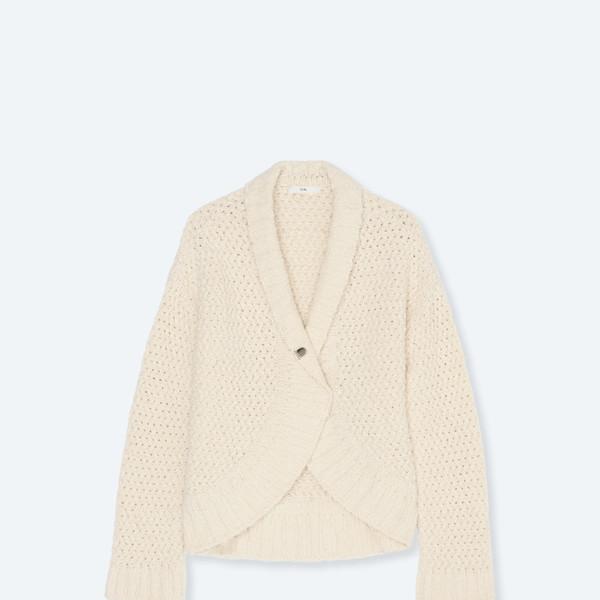 [2ND] THE WAVE TEXTURED CARDIGAN OFF WHITE