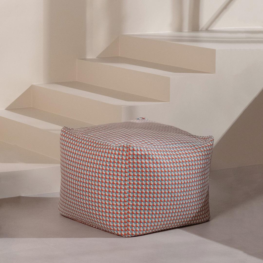 POUF l ORANGE PATTERN