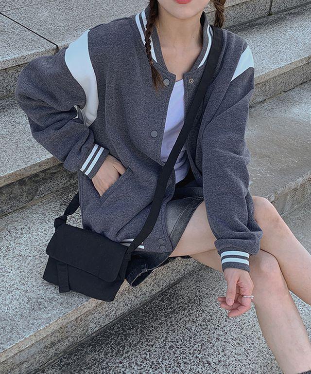 위크 기모 바시티 자켓 (3color)