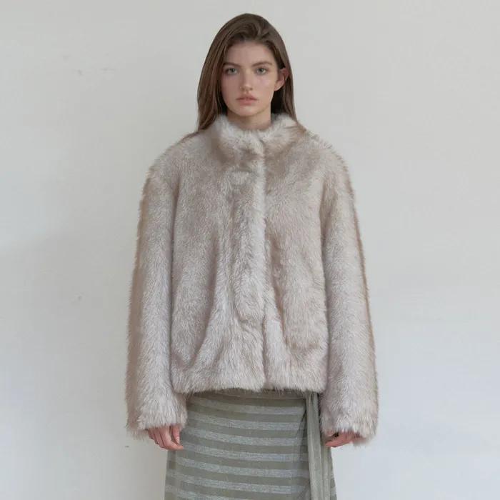 MIST TONE FUR JACKET (IVORY)